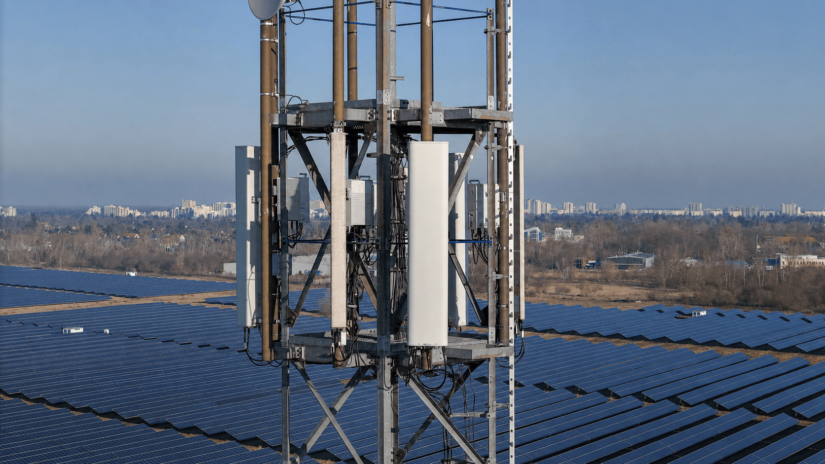 Funkturm-Inspektion – Detailaufnahme